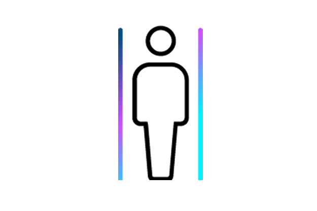 Icon showing a stiff body