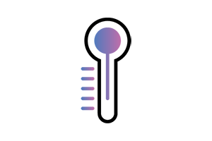 icon showing a thermometer