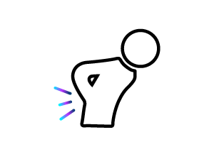  Person struggling to stand straight icon