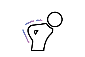  Person with muscle spasm icon