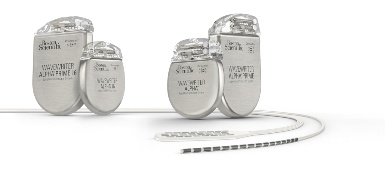  Boston Scientific WaveWriter Alpha spinal cord stimulator implants and leads